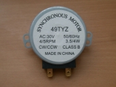 49TYZ (30V; 3.5/4W; 4/5 об.мин) ДВИГАТЕЛЬ ПОДДОНА СВЧ